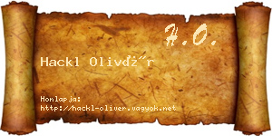 Hackl Olivér névjegykártya