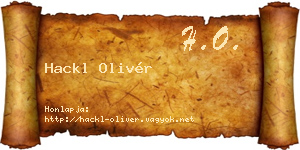 Hackl Olivér névjegykártya