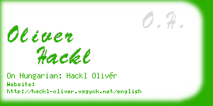 oliver hackl business card