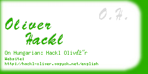 oliver hackl business card